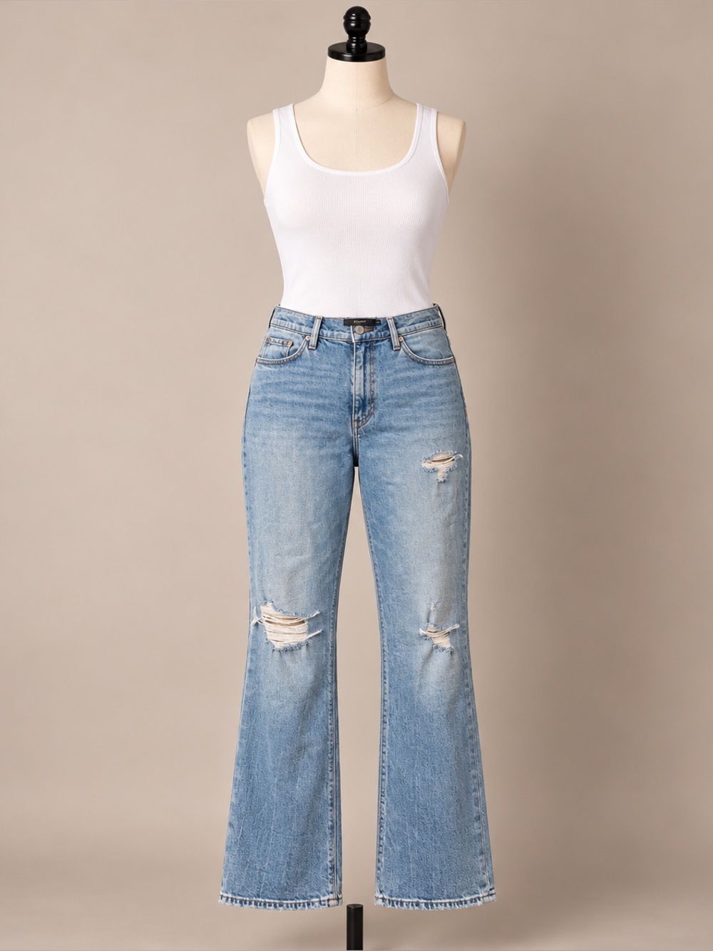 Hudson Holly Boot Distressed Bootcut Jeans Size 33 Light Wash